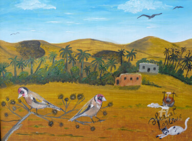 Peinture intitulée "libres-oisillons.jpg" par Ahmed Fertat, Œuvre d'art originale, Huile