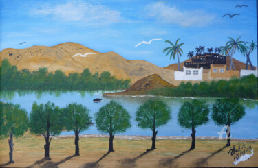 Peinture intitulée "belle-rive.jpg" par Ahmed Fertat, Œuvre d'art originale, Huile