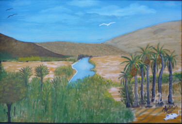 Painting titled "oasis.jpg" by Ahmed Fertat, Original Artwork, Oil