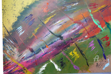 Peinture intitulée "melodie-de-couleurs…" par Ahmed Fertat, Œuvre d'art originale, Huile