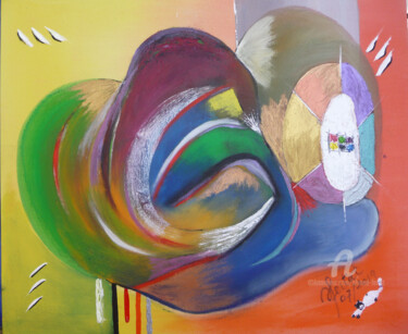 Peinture intitulée "abstract-14-2.jpg" par Ahmed Fertat, Œuvre d'art originale, Huile