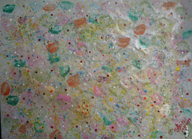 Картина под названием "abstract19" - Ahmed Fertat, Подлинное произведение искусства, Акрил