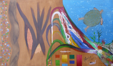 Peinture intitulée "abstract-12-2.jpg" par Ahmed Fertat, Œuvre d'art originale, Acrylique
