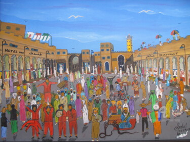 Painting titled "place-animee.jpg" by Ahmed Fertat, Original Artwork, Other