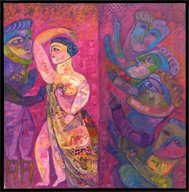 Painting titled "Harem Sultan 3" by Ahmed Omar, Original Artwork, Oil