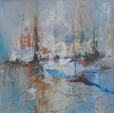 Schilderij getiteld "nature2_maritime" door Ahmed Zaibi, Origineel Kunstwerk, Acryl Gemonteerd op Frame voor houten brancard