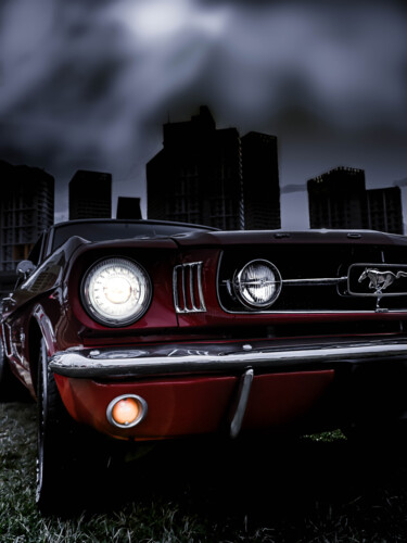 Photography titled "Mustang in the moon…" by Ahmet Reha Demir, Original Artwork, Non Manipulated Photography