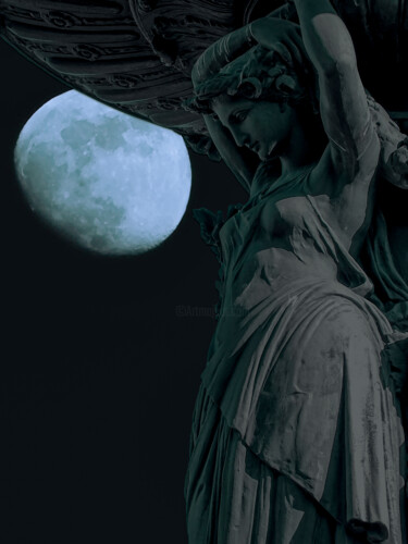 Fotografía titulada "Angel in the moonli…" por Ahmet Reha Demir, Obra de arte original, Fotografía manipulada