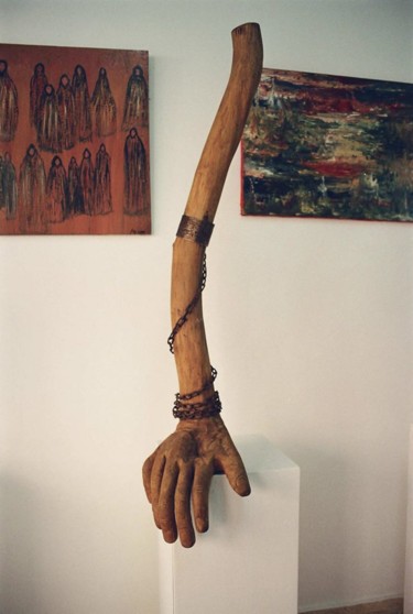 "Üreten eller" başlıklı Heykel Ahmetart tarafından, Orijinal sanat, Ahşap