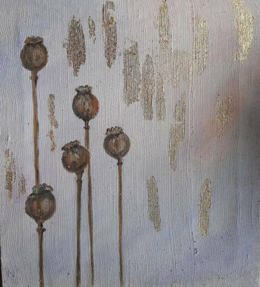 Malerei mit dem Titel "Poppies" von Zilia Akhmetova, Original-Kunstwerk, Öl Auf Keilrahmen aus Holz montiert