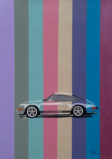 Painting titled "Porshe 911" by Ahs, Original Artwork, Acrylic