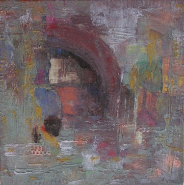 Peinture intitulée "Sous le pont" par Dominique Ah-Thon, Œuvre d'art originale
