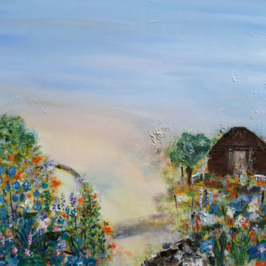 Painting titled "Promesse d'une jour…" by Dominique Ah-Thon, Original Artwork