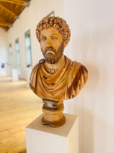 Sculptuur getiteld "Marcus Aurelius Sta…" door Ahu Didem Kaya, Origineel Kunstwerk, Acryl