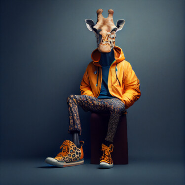 Digital Arts titled "Hip Hop Fashion Gir…" by Jérôme Mettling, Original Artwork, AI generated image