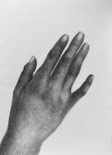 Painting titled "Hand art" by Aia Artist, Original Artwork, Graphite