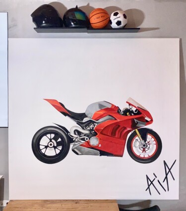 Painting titled "Moto life" by Aia Artist, Original Artwork, Acrylic