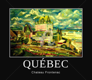 Painting titled "chateau-frontenac-m…" by Aib Mohamed, Original Artwork, Oil
