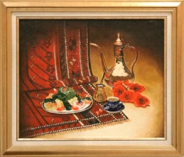 Painting titled "aromas turcos" by Aicha Iglesias, Original Artwork