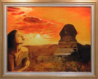Pintura titulada "las diosas de Egipto" por Aicha Iglesias, Obra de arte original
