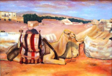 Pintura titulada "Atardecer en Palmira" por Aicha Iglesias, Obra de arte original