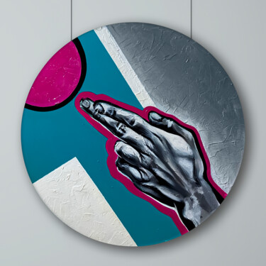 Картина под названием "SIGN" - Aida Khubaeva, Подлинное произведение искусства, Акрил Установлен на Деревянная рама для носи…