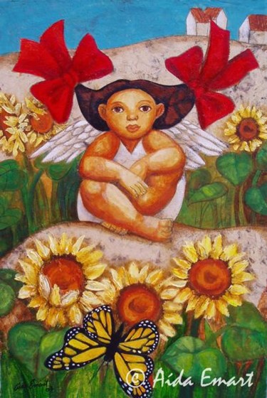 Pintura titulada "Cerca del cielo" por Aida Emart, Obra de arte original