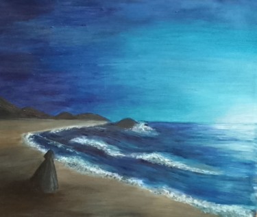 Painting titled "surf" by Aidana Issayeva, Original Artwork, Oil