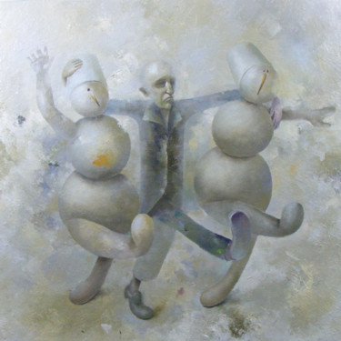 Painting titled "dance" by Aigars Zalkalns, Original Artwork, Oil