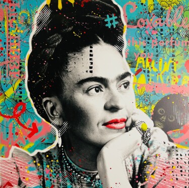 Ζωγραφική με τίτλο "Frida Kahlo" από Aiiroh, Αυθεντικά έργα τέχνης, Ακρυλικό