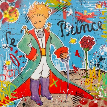 Painting titled "Le Petit Prince" by Aiiroh, Original Artwork, Acrylic