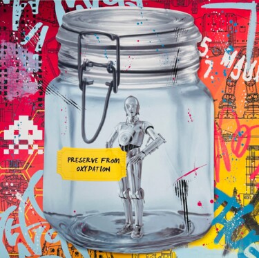 "Preserve C-3PO" başlıklı Tablo Aiiroh tarafından, Orijinal sanat, Akrilik