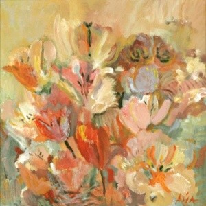 Painting titled "Tulips" by Aija Balina, Original Artwork, Other