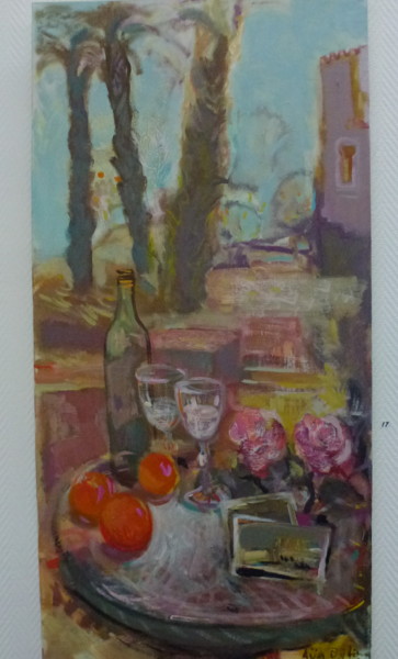 Painting titled "Vorbidden fruits" by Aija Balina, Original Artwork, Acrylic