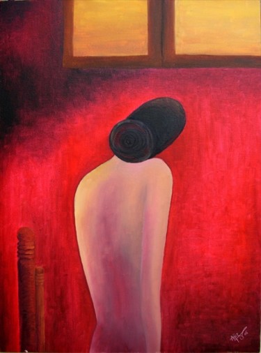 Painting titled "Solitude" by Aijaz Qaisar, Original Artwork