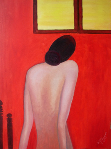 Painting titled "Solitude" by Aijaz Qaisar, Original Artwork