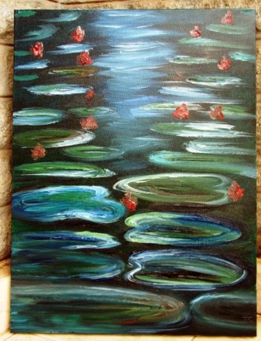 제목이 "Water lily"인 미술작품 Aijaz Qaisar로, 원작