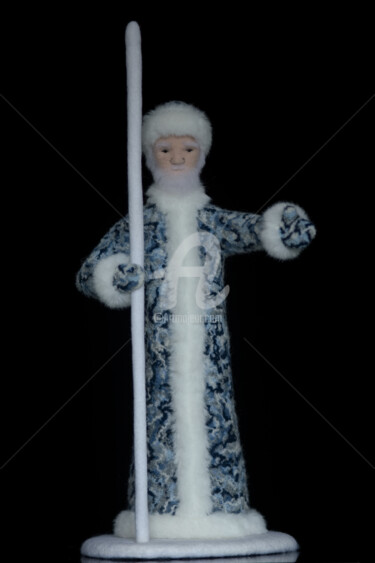 Sculpture titled "Father Frost" by Aileen Edwin, Original Artwork, Textile fiber