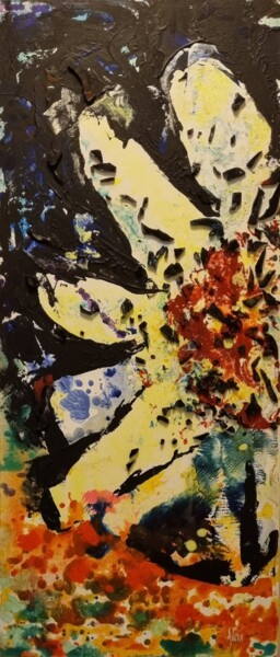 Painting titled "Sol Flor" by Aima Martín, Original Artwork, Pigments