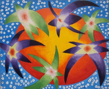Peinture intitulée "Las Estrellas del C…" par Aima Martín, Œuvre d'art originale, Huile