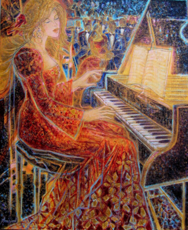 Pintura titulada "Concerto" por Aimé Venel, Obra de arte original