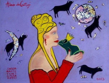 Peinture intitulée "Polyptyque No 31" par Aimée De Courtozé, Œuvre d'art originale