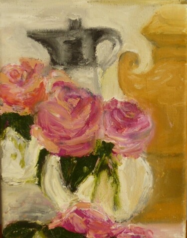 Painting titled "Roses,2011" by Aimee-Josephine, Original Artwork, Oil