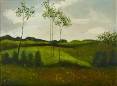 Painting titled "Landschaft-Oberschw…" by Aimee-Josephine, Original Artwork, Oil