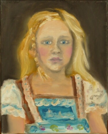Painting titled "Blumenmädchen,2011" by Aimee-Josephine, Original Artwork, Oil