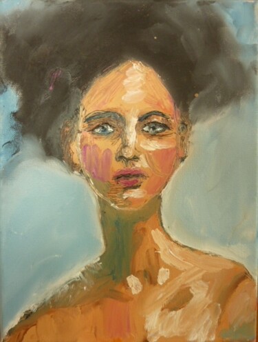 Painting titled "Face,2007" by Aimee-Josephine, Original Artwork, Oil