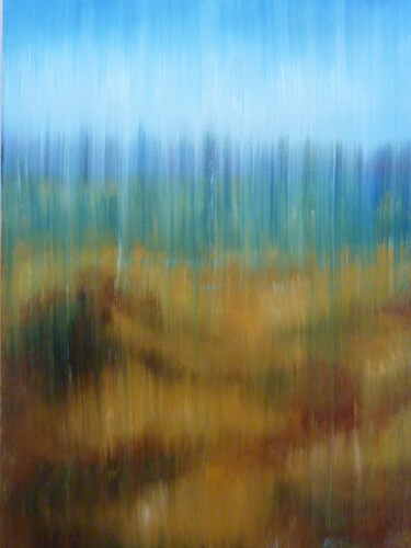 Malarstwo zatytułowany „Landschaft blurred,…” autorstwa Aimee-Josephine, Oryginalna praca, Olej