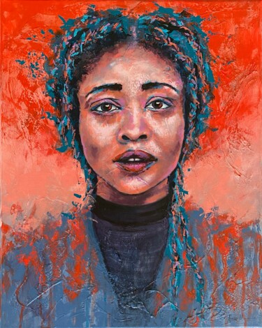 Painting titled "Anaisa" by Aimee Maschhoff, Original Artwork, Acrylic Mounted on Wood Stretcher frame