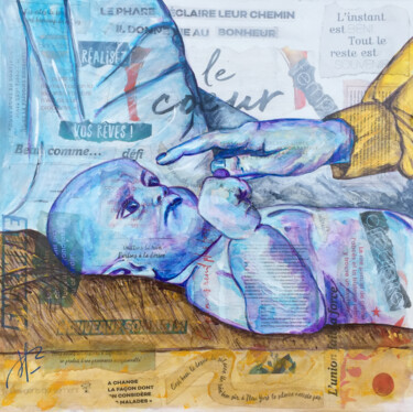 "Baby love" başlıklı Tablo Aimère tarafından, Orijinal sanat, Akrilik Ahşap Sedye çerçevesi üzerine monte edilmiş
