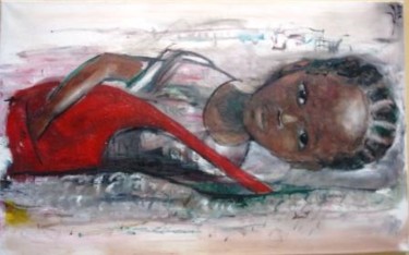 Painting titled "Little Thief" by Aina Ciceniene, Original Artwork, Oil